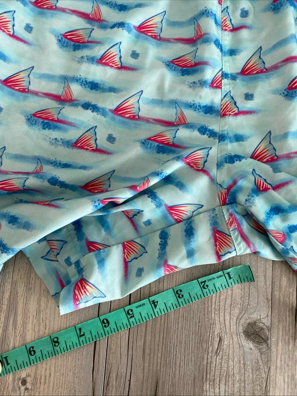 Burlebo Mens Lined Swim Shorts Trunks Colorful Vibrant Fins XL